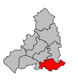 Kanton na mapě arrondissementu Fontenay-le-Comte