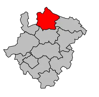 Kanton na mapě arrondissementu La Roche-sur-Yon