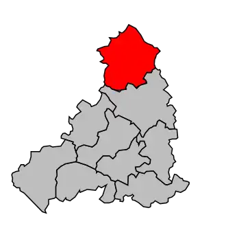 Kanton na mapě arrondissementu Fontenay-le-Comte