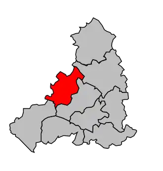 Kanton na mapě arrondissementu Fontenay-le-Comte