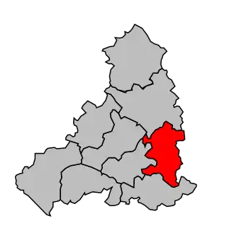 Kanton na mapě arrondissementu Fontenay-le-Comte