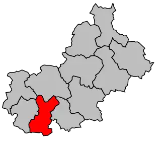 Kanton na mapě arrondissementu Montmorillon