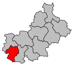 Kanton na mapě arrondissementu Montmorillon