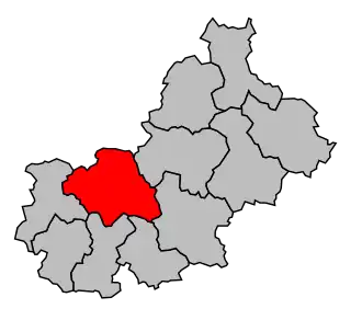 Kanton na mapě arrondissementu Montmorillon