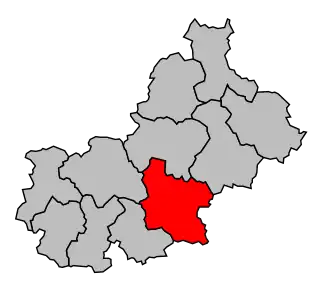 Kanton na mapě arrondissementu Montmorillon