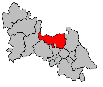 Kanton na mapě arrondissementu Châtellerault