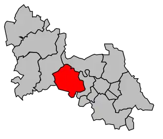 Kanton na mapě arrondissementu Châtellerault