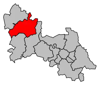 Kanton na mapě arrondissementu Châtellerault