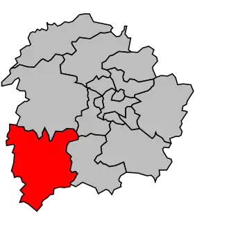 Kanton na mapě arrondissementu Poitiers