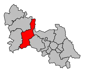 Kanton na mapě arrondissementu Châtellerault