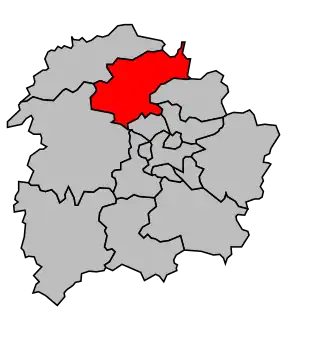 Kanton na mapě arrondissementu Poitiers