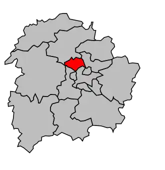 Kanton na mapě arrondissementu Poitiers