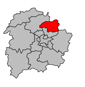 Kanton na mapě arrondissementu Poitiers