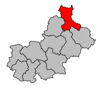 Kanton na mapě arrondissementu Montmorillon