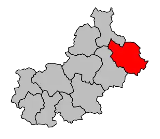 Kanton na mapě arrondissementu Montmorillon