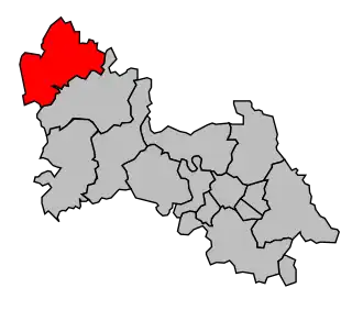 Kanton na mapě arrondissementu Châtellerault