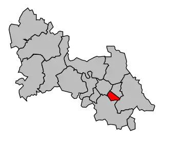 Kanton na mapě arrondissementu Châtellerault