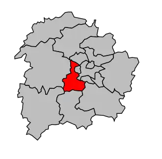 Kanton na mapě Arrondissementu Poitiers