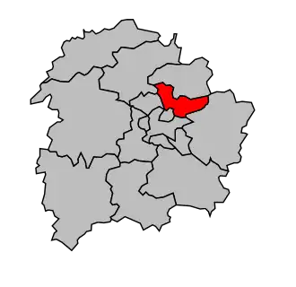 Kanton na mapě arrondissementu Poitiers