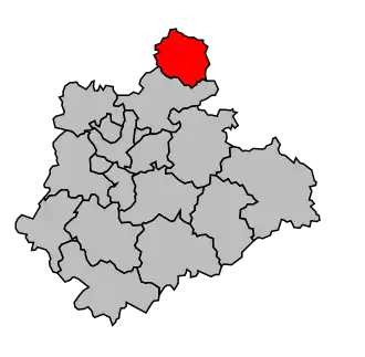 Kanton na mapě arrondissementu Limoges