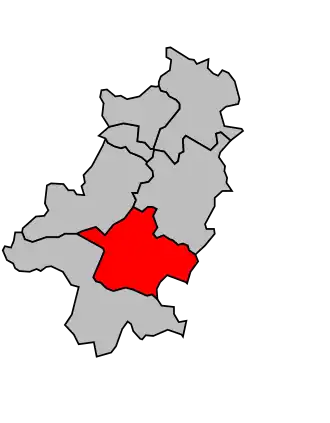 Kanton na mapě arrondissementu Rochechouart