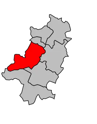 Kanton na mapě arrondissementu Rochechouart