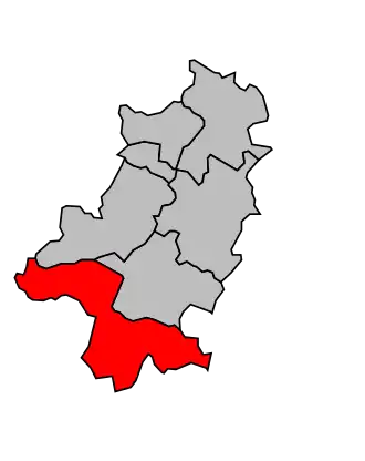 Kanton na mapě arrondissementu Rochechouart