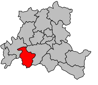 Kanton na mapě arrondissementu Épinal