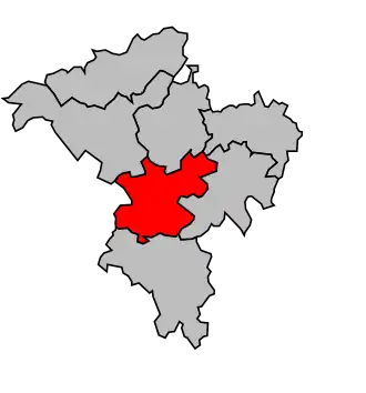 Kanton na mapě arrondissementu Neufchâteau