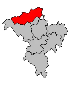 Kanton na mapě arrondissementu Neufchâteau