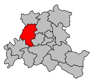 Kanton na mapě arrondissementu Épinal