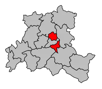 Kanton na mapě arrondissementu Épinal