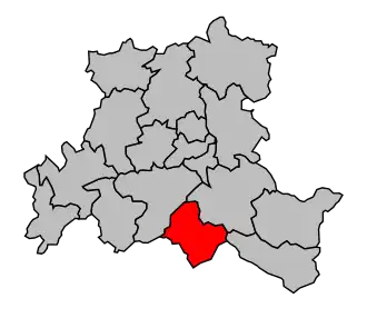 Kanton na mapě arrondissementu Épinal