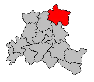 Kanton na mapě arrondissementu Épinal