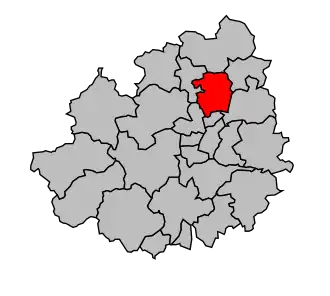 Kanton na mapě arrondissementu Auxerre