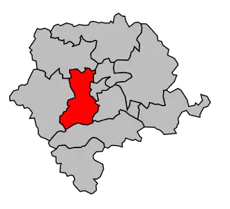 Kanton na mapě arrondissementu Sens