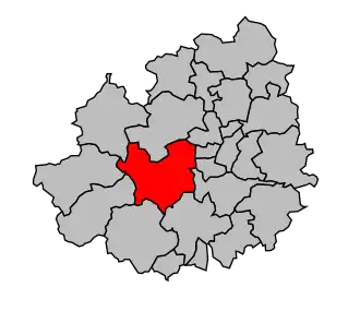 Kanton na mapě arrondissementu Auxerre