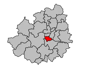 Kanton na mapě arrondissementu Auxerre