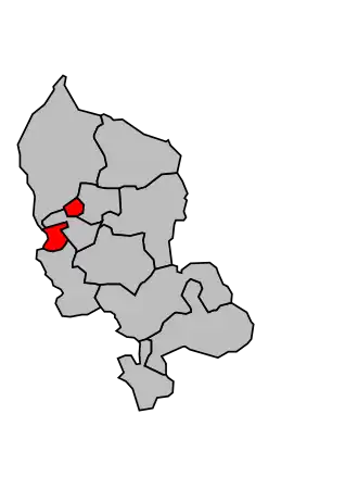 Kanton na mapě arrondissementu Belfort