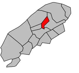 Kanton na mapě arrondissementu Nanterre