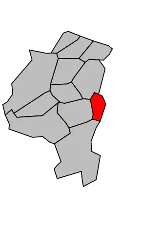 Kanton na mapě arrondissementu Antony