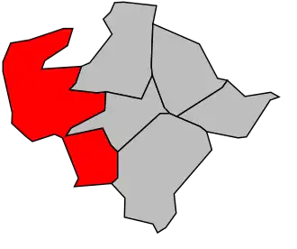 Kanton na mapě arrondissementu Boulogne-Billancourt