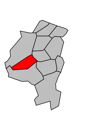 Kanton na mapě arrondissementu Antony