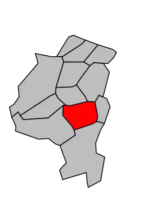 Kanton na mapě arrondissementu Antony