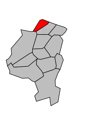 Kanton na mapě arrondissementu Antony