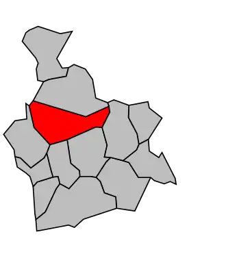 Kanton na mapě arrondissementu Bobigny