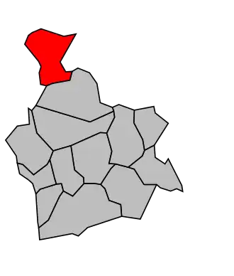 Kanton na mapě arrondissementu Bobigny