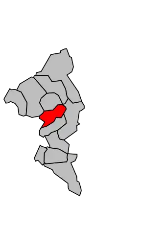 Kanton na mapě arrondissementu Le Raincy