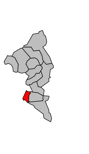 Kanton na mapě arrondissementu Le Raincy