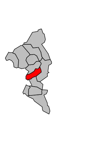 Kanton na mapě arrondissementu Le Raincy